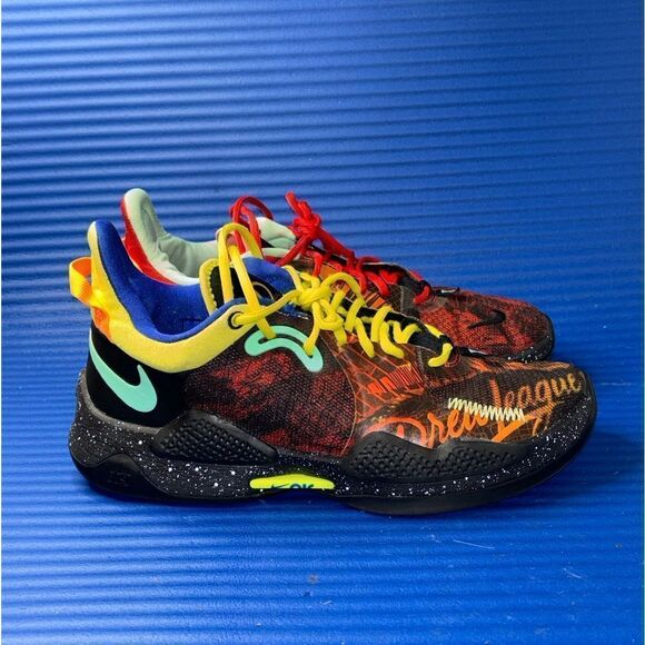 Size 6.5- Men’s Nike Pg 5 Drew League Mismatched Multi Color CW3143-006 RARE - Picture 1 of 8